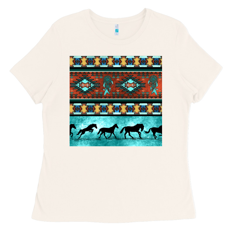 Native American Aztec Seamless Pattern Ladies Tee by BundleAndBundleShop | Teevron