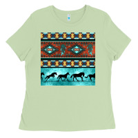 Matcha native american aztec seamless pattern Ladies Tee - BundleAndBundleShop