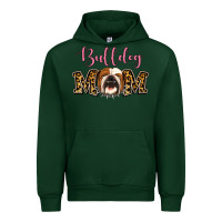 Forest Green Bulldog Mom Urban Hoodie - Jasminsmagicworld
