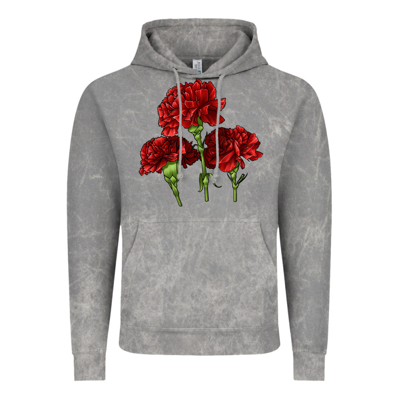 Scarlet Red Carnation Illustrations Vintage Hoodie by LillyAllenDesigns | Teevron