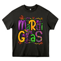 Asphalt mardi gras Heavy Core Tee - OliviaCreatesArt
