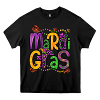 Black mardi gras Heavy Core Tee - OliviaCreatesArt