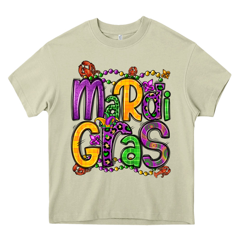 Mardi Gras Heavy Core Tee by OliviaCreatesArt | Teevron