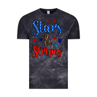 Cloud Black stars & stripes Vintage Tee - BundleAndBundleShop