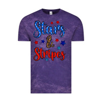 Cloud Purple stars & stripes Vintage Tee - BundleAndBundleShop