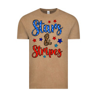Vintage Coffee stars & stripes Vintage Tee - BundleAndBundleShop