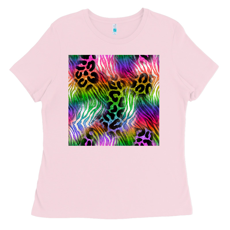 Neon Safari Seamless Pattern 2 Ladies Tee by BundleAndBundleShop | Teevron