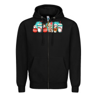 Black baseball coffee cups libbey glass Zipper Hoodie - Jasminsmagicworld