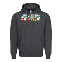 Smoke baseball coffee cups libbey glass Zipper Hoodie - Jasminsmagicworld
