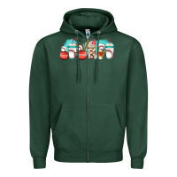 Sports Green baseball coffee cups libbey glass Zipper Hoodie - Jasminsmagicworld