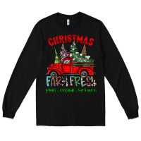 Black christmas tree farm truck Long Sleeve Tee - CowhideDigitalArt