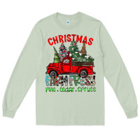 Matcha christmas tree farm truck Long Sleeve Tee - CowhideDigitalArt