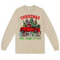 Mushroom christmas tree farm truck Long Sleeve Tee - CowhideDigitalArt