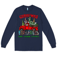 Navy christmas tree farm truck Long Sleeve Tee - CowhideDigitalArt
