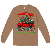 Toasted Coconut christmas tree farm truck Long Sleeve Tee - CowhideDigitalArt