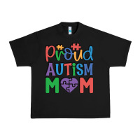 Black Proud Autism Mom Urban Heavy Tee - CowhideDigitalArt