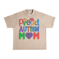 French Oak Proud Autism Mom Urban Heavy Tee - CowhideDigitalArt
