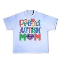 Grape Ice Proud Autism Mom Urban Heavy Tee - CowhideDigitalArt