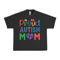 Pigment Black Proud Autism Mom Urban Heavy Tee - CowhideDigitalArt