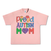 Salmon Proud Autism Mom Urban Heavy Tee - CowhideDigitalArt