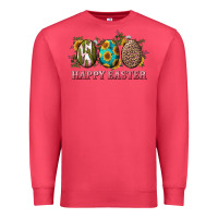 Cardinal Happy Easter With Western Eggs And Sunflowers Premium Sweatshirt - RanaPortraitStore