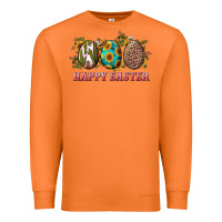 Carrot Happy Easter With Western Eggs And Sunflowers Premium Sweatshirt - RanaPortraitStore