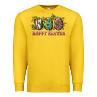 Lemon Happy Easter With Western Eggs And Sunflowers Premium Sweatshirt - RanaPortraitStore