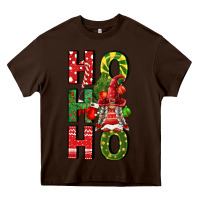 Chocolate Brown ho ho ho gnomes fa Heavy Core Tee - FaDigitalArtStudio