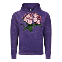 Cloud Purple Mountain Laurel Flower Illustrations Vintage Hoodie - LillyAllenDesigns