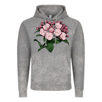 Cloud Rock Mountain Laurel Flower Illustrations Vintage Hoodie - LillyAllenDesigns