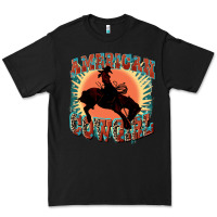 Black American cowgirl 4th of july Premium Tee - FaDigitalArtStudio