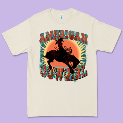 American Cowgirl 4th Of July Premium Tee Designed By Fadigitalartstudio