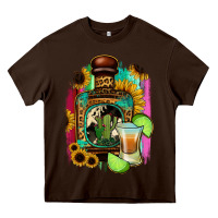 Chocolate Brown tequila and lime Heavy Core Tee - Jasminsmagicworld