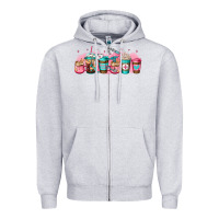 Heather Grey nurse fuel coffee cup Zipper Hoodie - Jasminsmagicworld
