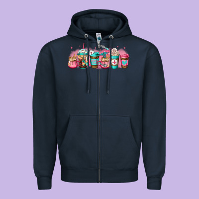 Nurse Fuel Coffee Cup Zipper Hoodie Designed By Jasminsmagicworld