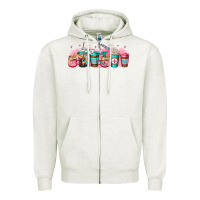 Oatmeal Heather nurse fuel coffee cup Zipper Hoodie - Jasminsmagicworld