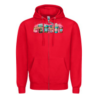 Red nurse fuel coffee cup Zipper Hoodie - Jasminsmagicworld
