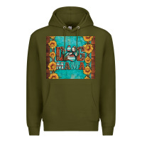 Army Green dog mama Premium Hoodie - Artiststas