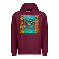 Burgundy dog mama Premium Hoodie - Artiststas