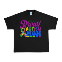 Black Proud Autism Mom Urban Heavy Tee - CowhideDigitalArt