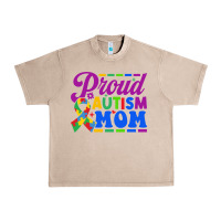 French Oak Proud Autism Mom Urban Heavy Tee - CowhideDigitalArt