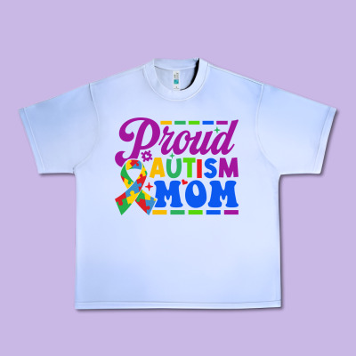 Proud Autism Mom Urban Heavy Tee Designed By Cowhidedigitalart