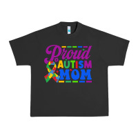 Pigment Black Proud Autism Mom Urban Heavy Tee - CowhideDigitalArt