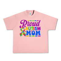 Salmon Proud Autism Mom Urban Heavy Tee - CowhideDigitalArt
