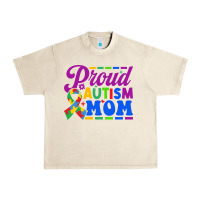 Sandshell Proud Autism Mom Urban Heavy Tee - CowhideDigitalArt