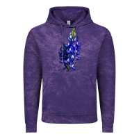 Cloud Purple Bluebonnet Flower Illustrations Vintage Hoodie - LillyAllenDesigns
