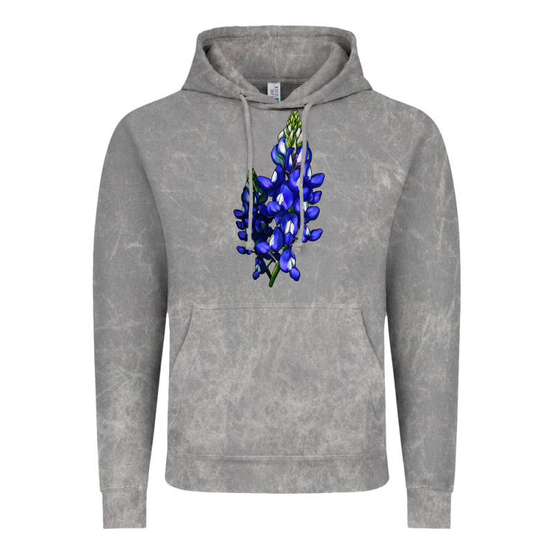 Bluebonnet Flower Illustrations Vintage Hoodie by LillyAllenDesigns | Teevron