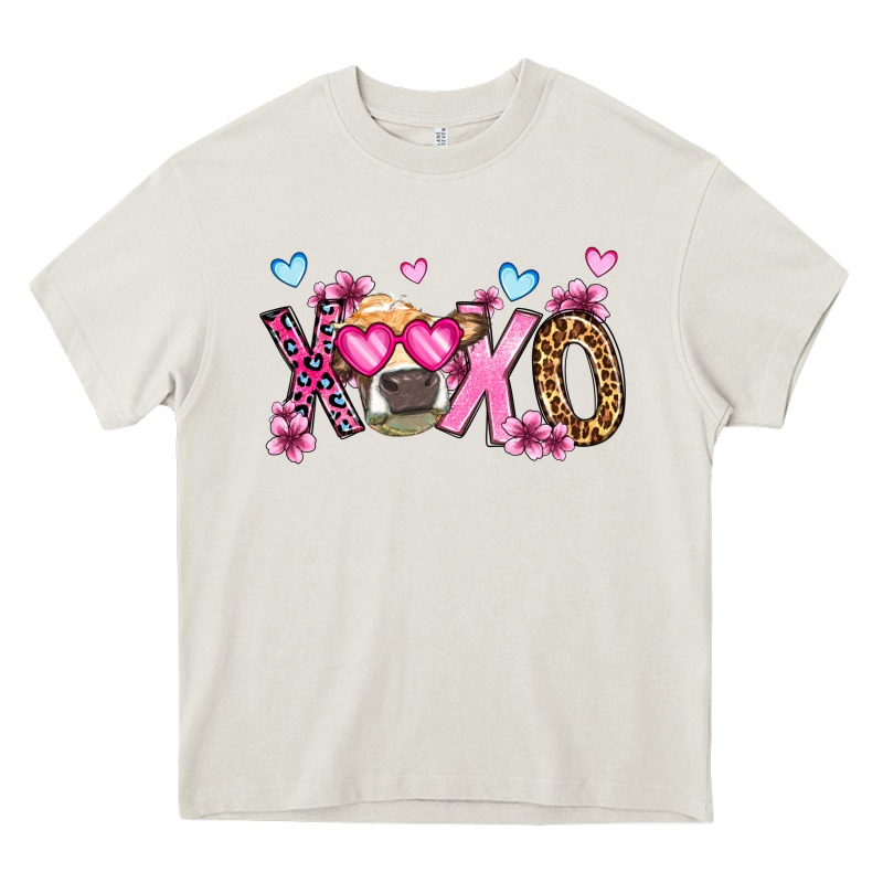 Xoxo Cow Valentine's Day Heavy Core Tee by OliviaCreatesArt | Teevron