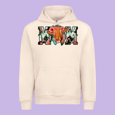 Cow Mom Urban Hoodie Designed By Jasminsmagicworld