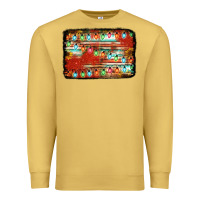 Antique Gold christmas serape sunflower background Premium Sweatshirt - Jasminsmagicworld